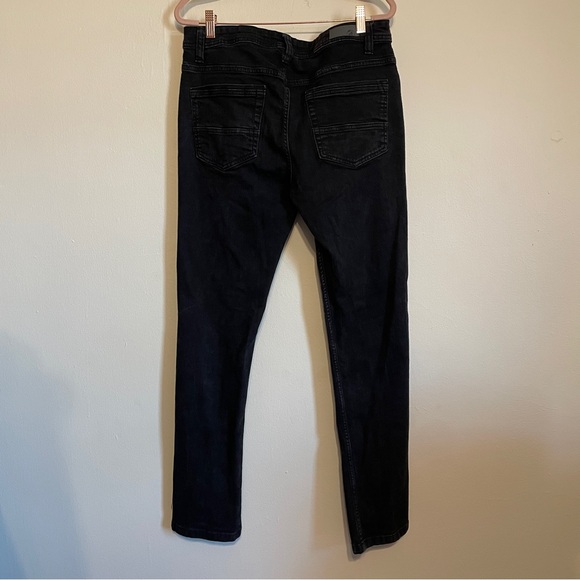 Free Planet | Sustainable Black Denim Slim Leg Jeans 34x32 - Picture 5 of 6
